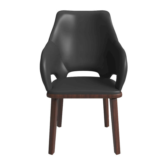 Vivara Collection Modern Dining Chair in Dark Grey Set of 2