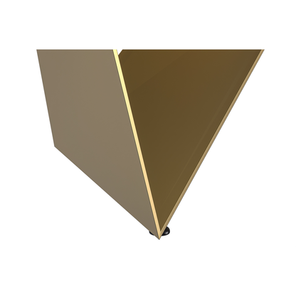 Modern Dining Table with a 55" Rectangular Top and Gold Steel Base