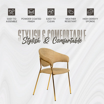 Bella Collection Modern Dining Chair in Taupe Set of 2