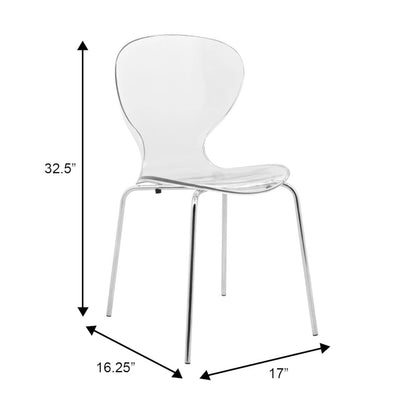 Modern Oyster Transparent Side Chair
