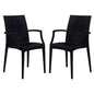 Weave Mace Indoor/Outdoor Chair (With Arms), Set of 2