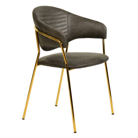Bella Collection Modern Dining Chair in Charcoal Set of 4