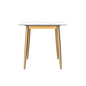 Modern Dining Table Brushed Gold Base, With 71 White Sintered Stone Top