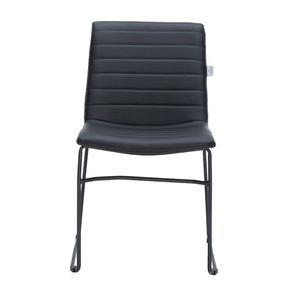 Zylar Series Office Guest Chair in Black Leather