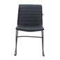 Zylar Series Office Guest Chair in Black Leather