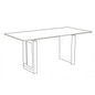 Dining Table Stainless Steel Base, With 55" White Sintered Stone Top