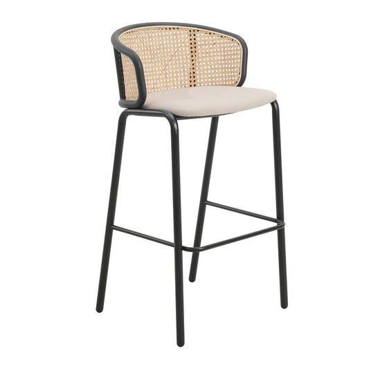 Seat and Black Powder Coated Steel Frame for Kitchen and Dining Room
