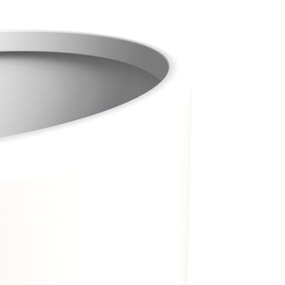 Tundra Series Poly Stone cylindrical Shape Planter in White 20" Dia, 22" High