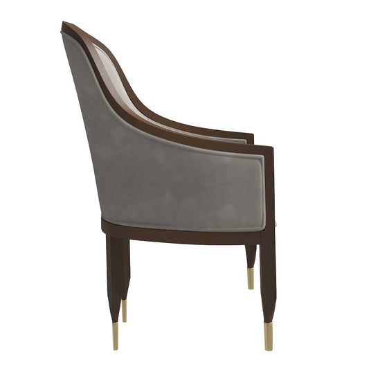 Belle Series Modern Dining Chair in Grey Set of 4