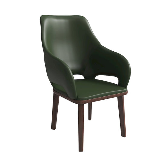 Vivara Collection Modern Dining Chair in Dark Green