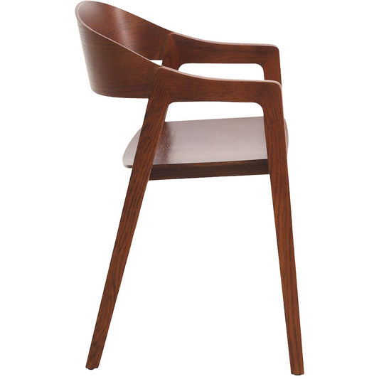 Rivo Collection Elegant Dining Chair in Dark Brown Wood