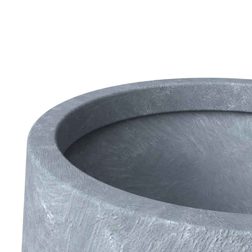 Orchid Seires Poly Stone Planter in Aged Concrete 11.8 Dia 12 High
