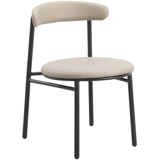 Lume Collection Modern Dining Chair in Dark Taupe Set of 4