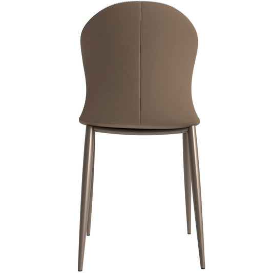 Mosaic Collection Modern Dining Chair in Light Brown Fabric - Set of 4