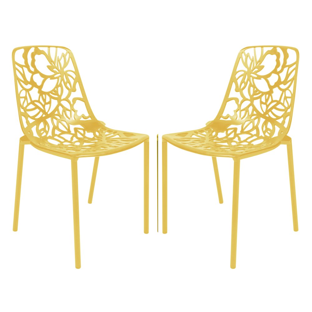Modern Devon Aluminum Chair, Set of 2