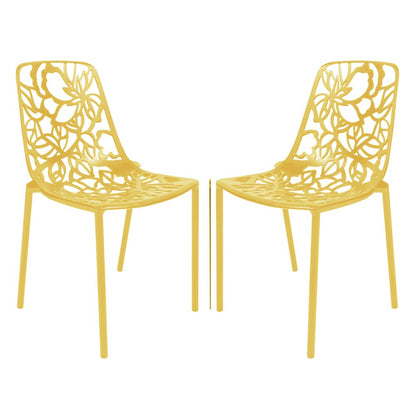 Modern Devon Aluminum Chair, Set of 2