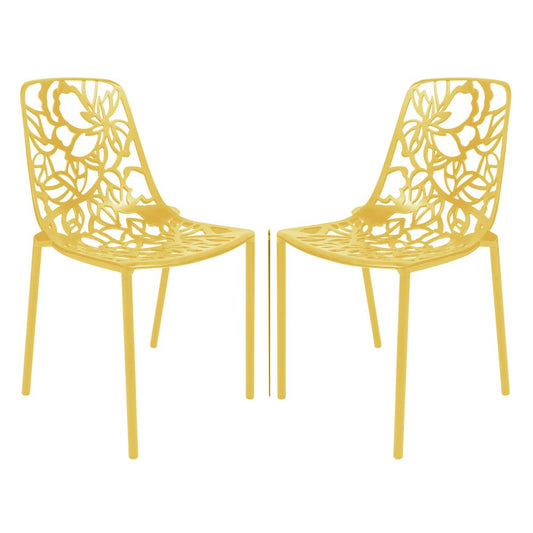 Modern Devon Aluminum Chair, Set of 2