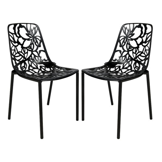 Modern Devon Aluminum Chair, Set of 2