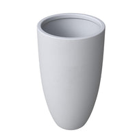 Crete Series Poly Stone Planter in Aged Concrete 13.4 Dia, 23.6 High