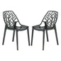 Cornelia Modern Spring Cut-Out Tree Design Stackable Dining Chair