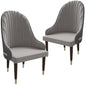 Elara Collection Wooden Dining Chair in Two-Tone Grey Set of 2
