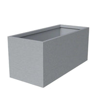 Flora Series Rectangle Poly Stone Planter in Grey 15.7 x 15.7, 35.4 Long