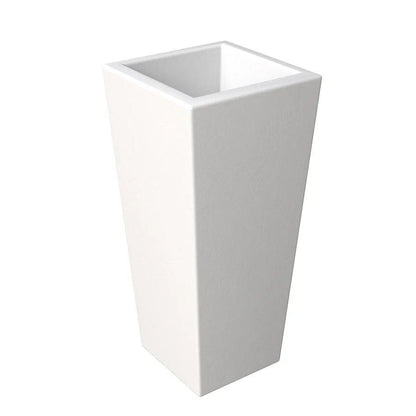 Orna Series Poly Stone Planter 13.8 Dia 29.4 High in White
