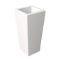 Orna Series Poly Stone Planter 13.8 Dia 29.4 High in White