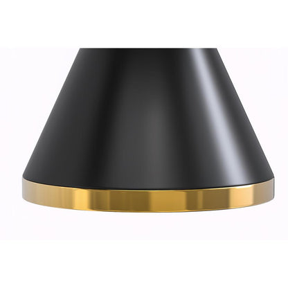 Round Dining Table Black\Gold Base with 60 Round Medium Grey Sintered Stone Top