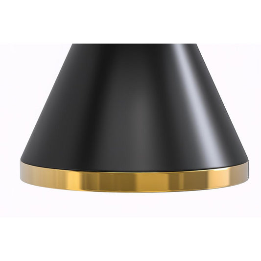 Round Dining Table Black\Gold Base with 60 Round Medium Grey Sintered Stone Top