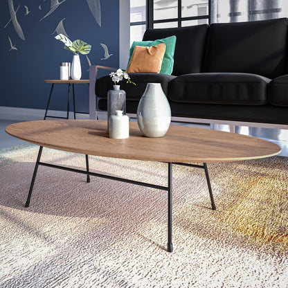 Rossmore Oval Coffee Table with Ash Veneer Top