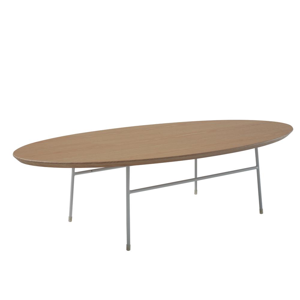 Rossmore Oval Coffee Table with Ash Veneer Top