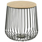 Runswick Modern Wood Top End Table With Metal Base