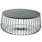Runswick Modern Wood Top Coffee Table With Metal Base