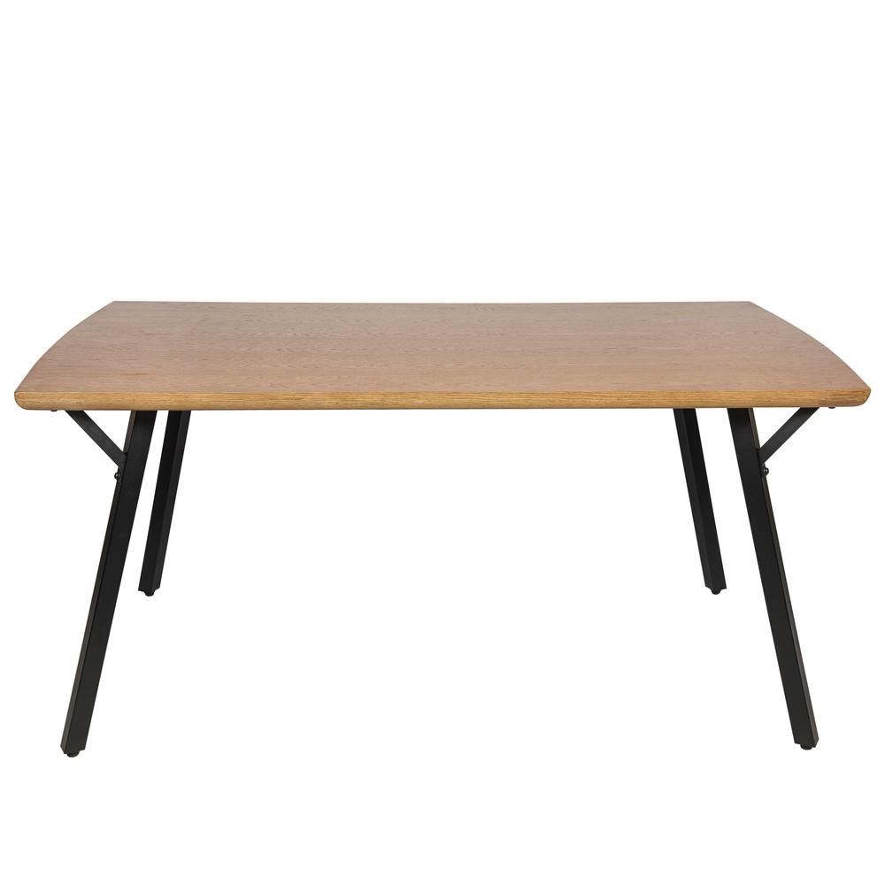 Ravenna Modern Rectangular Wood 63" Dining Table With Metal Y-Shaped Joint Legs