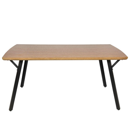 Ravenna Modern Rectangular Wood 63" Dining Table With Metal Y-Shaped Joint Legs
