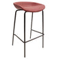 Barstool with Upholstered Faux Leather Seat and Powder Coated Iron Frame