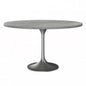 Verve Collection 48 Round Dining Table, Brushed Chrome Base