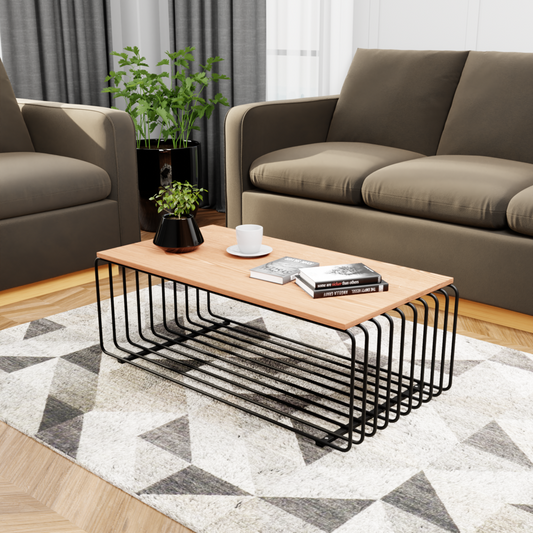 Walden Rectangular Coffee Table with Ash Veneer Top