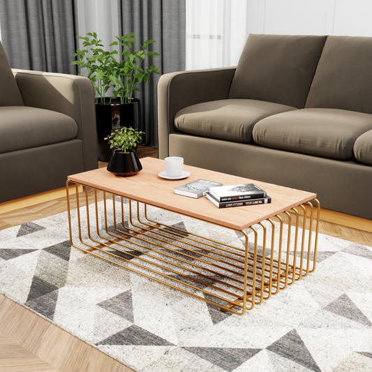 Walden Rectangular Coffee Table with Ash Veneer Top