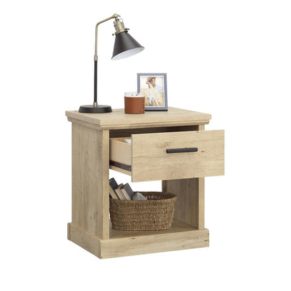 Aspen Post Night Stand, Prime Oak finish