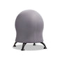 Zenergy Ball Chair, Backless, Supports Up to 250 lb, Gray Fabric Seat, Black Base
