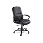 Serenity Big/Tall High Back Leather Chair, Supports Up to 500 lb, 19.5" to 22.5" Seat Height, Black