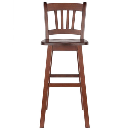 Fina Swivel Seat Bar Stool, Walnut