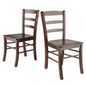 Benjamin 2-PC Ladder Back Chair Set Walnut