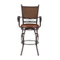 Big & Tall Copper Stamped Back Barstool with Arms