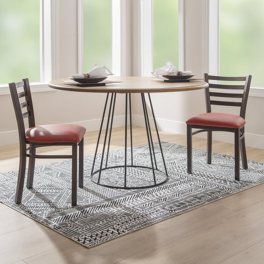 Baxter Metal Side Chair Red Set Of 2