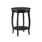 Black Round Table with shelf