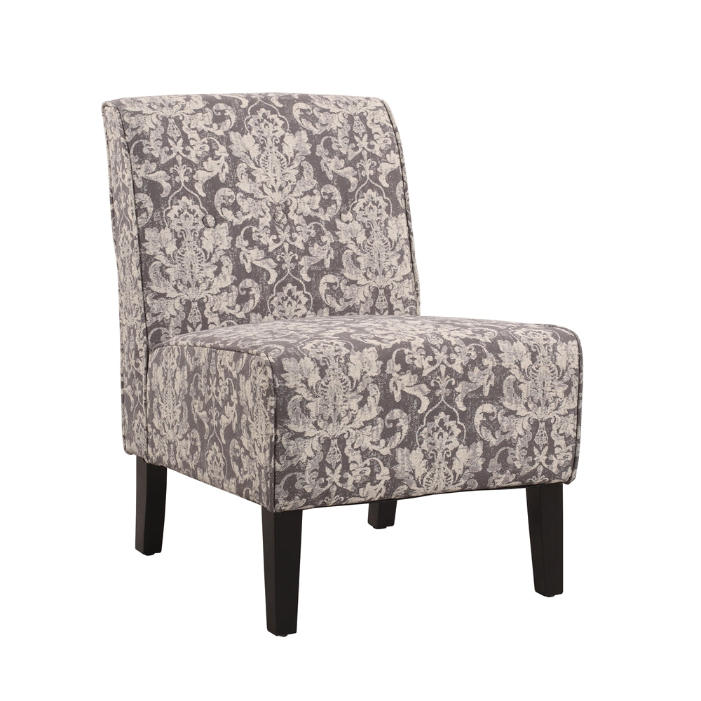 Coco Accent Chair - Gray Damask