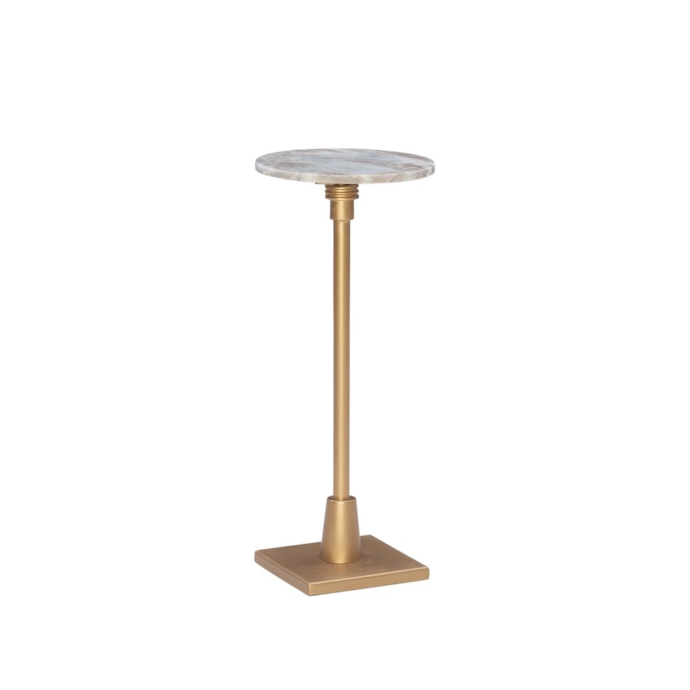 Amyn Adj Drink Table Gold With Sandy Marble